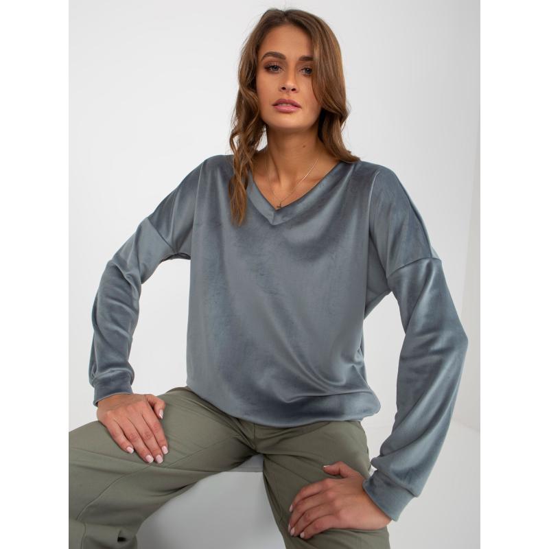 Dámská mikina bez kapuce EVIE modrá 
