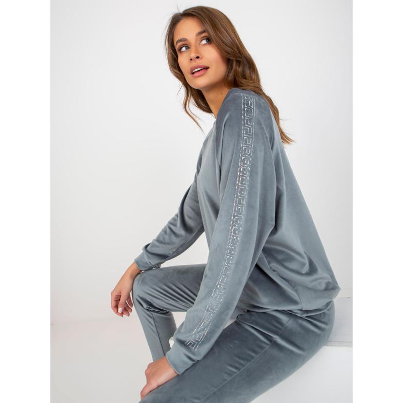 Dámská velurová souprava KOLLEN tmavě modrá