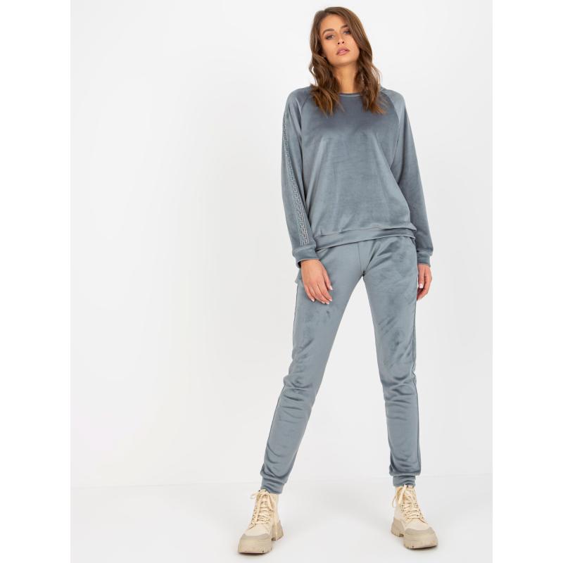 Dámská velurová souprava KOLLEN tmavě modrá