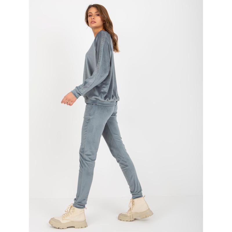 Dámská velurová souprava KOLLEN tmavě modrá