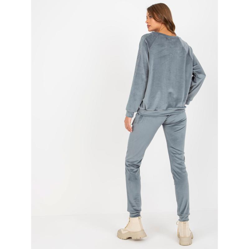 Dámská velurová souprava KOLLEN tmavě modrá