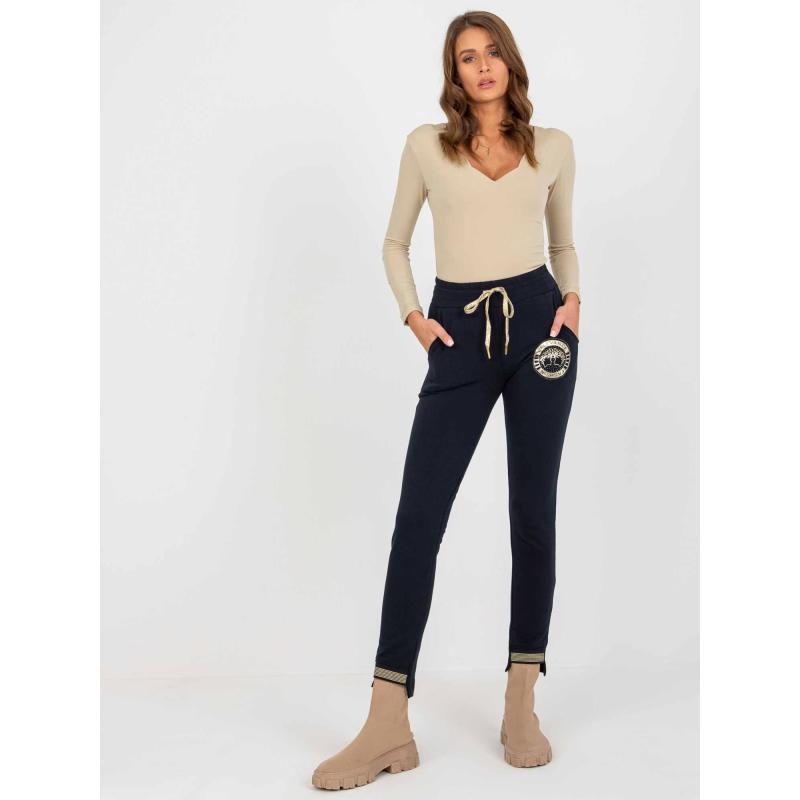 Dámské tepláky s potiskem MYRTLE námořnicky modré 