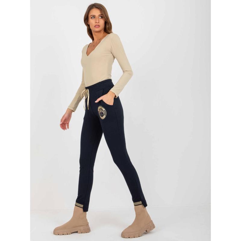 Dámské tepláky s potiskem MYRTLE námořnicky modré 