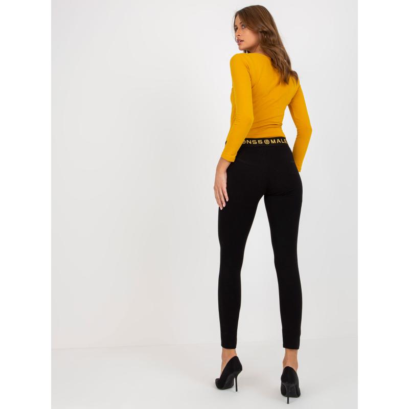 Női leggings elasztikus derékkal ENA fekete