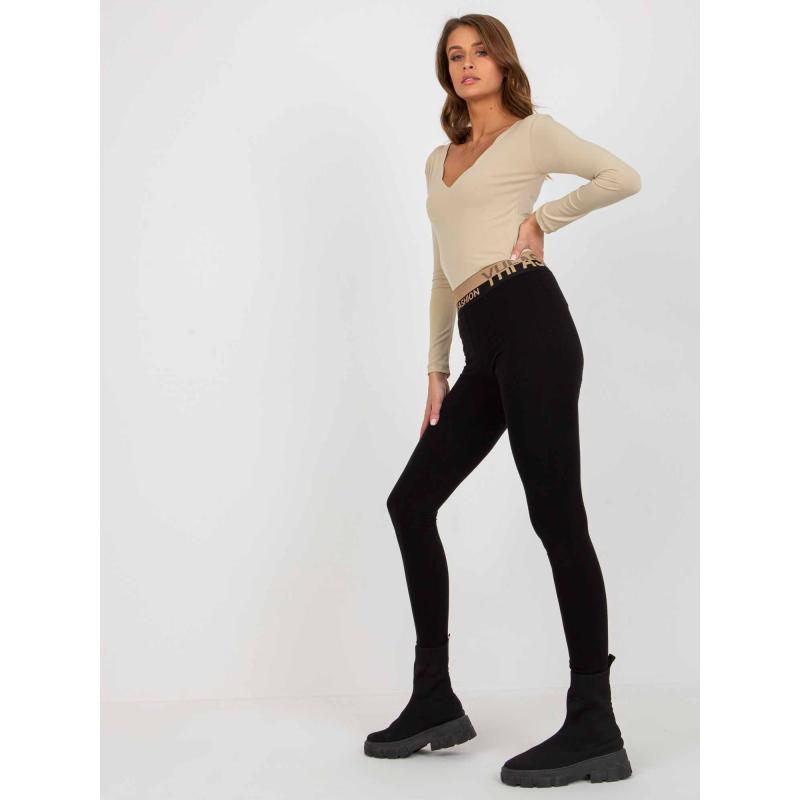 Női pamut leggings LADONNA fekete