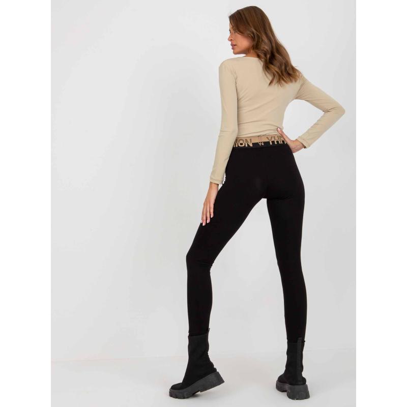 Női pamut leggings LADONNA fekete