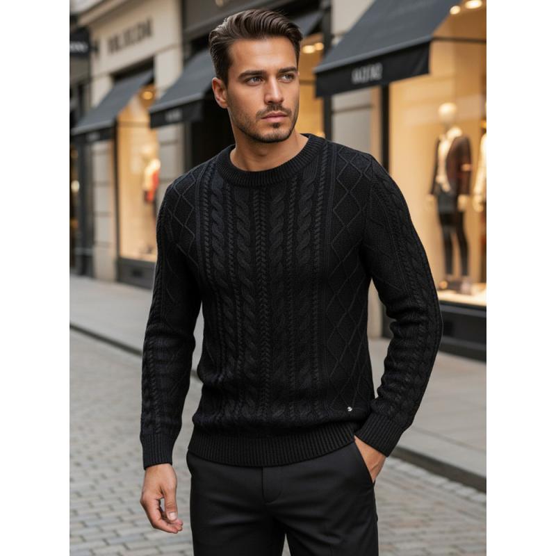 Pánsky sveter FREMAN čierny