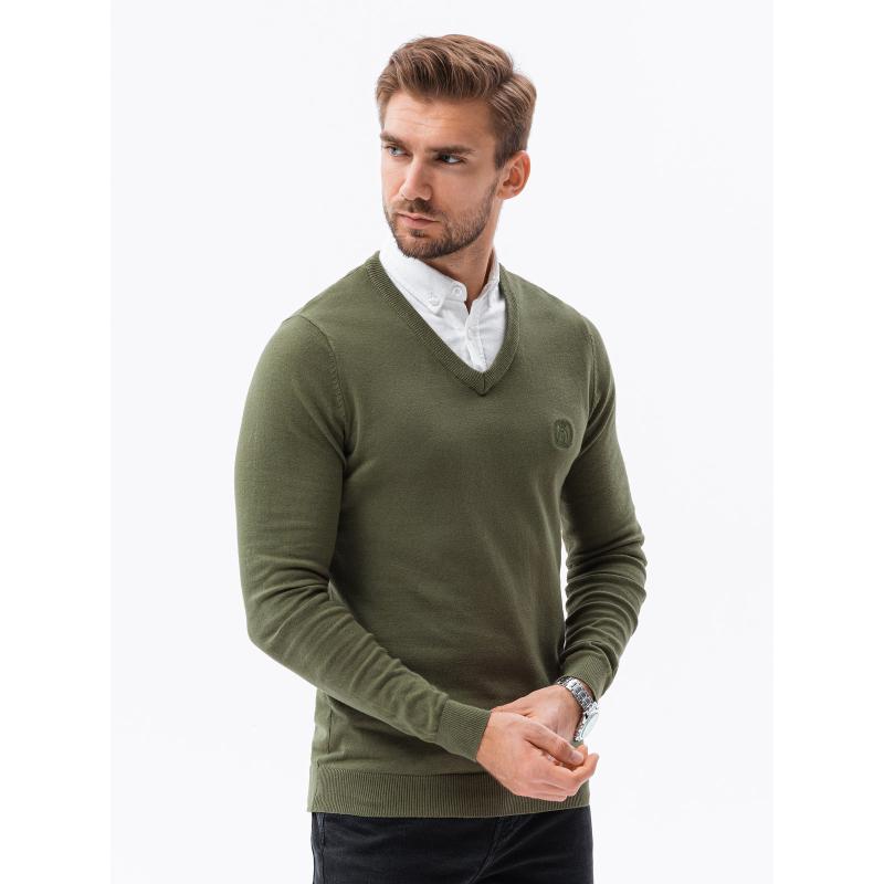 Férfi pulóver V5 oliva E120