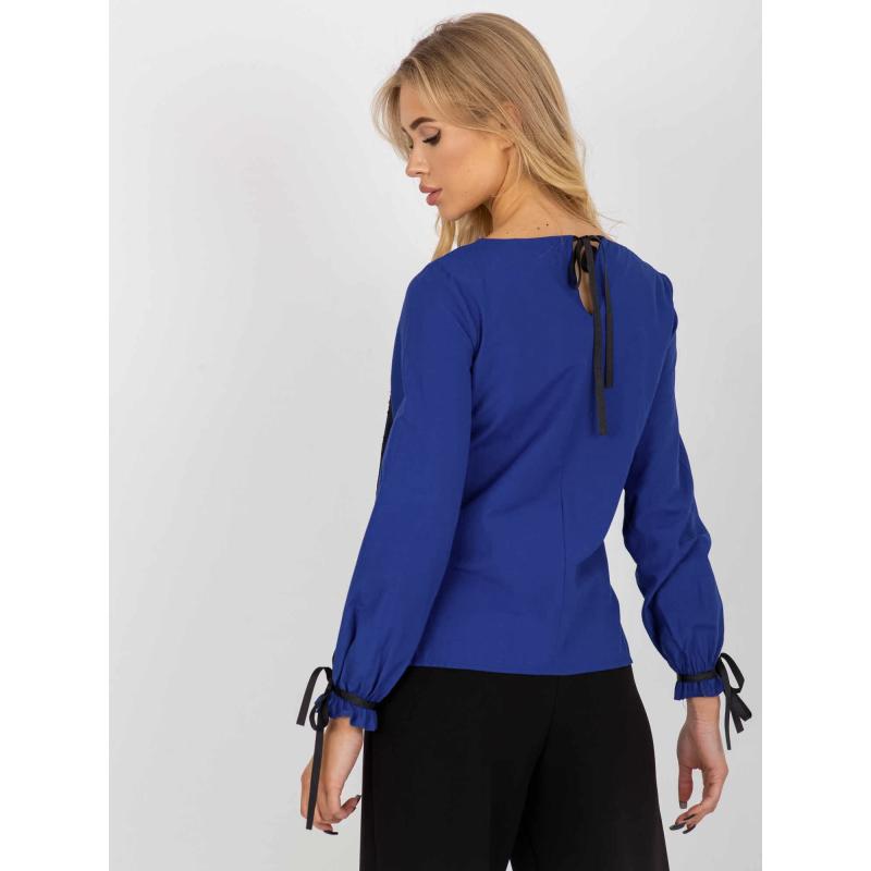 Női blúz csipkebetéttel ETA kék