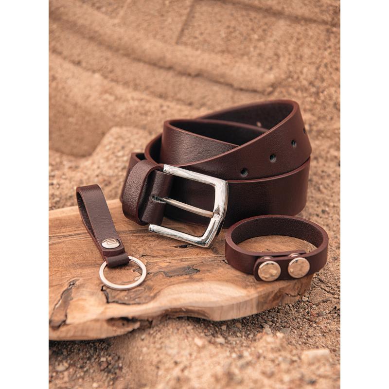 Pánská sada kožených doplňků - V2 hnědá A654