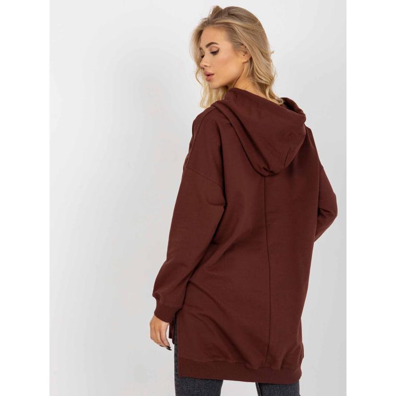 Dámska mikina s logom LACEY tmavo hnedá