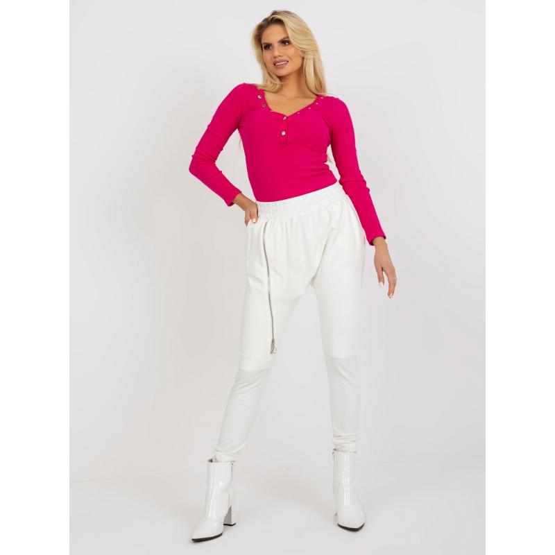 Dámské tepláky se zipem MONROE ecru