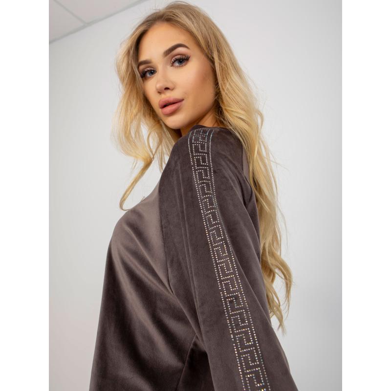 Dámská souprava s aplikací MONORE tmavě šedá 