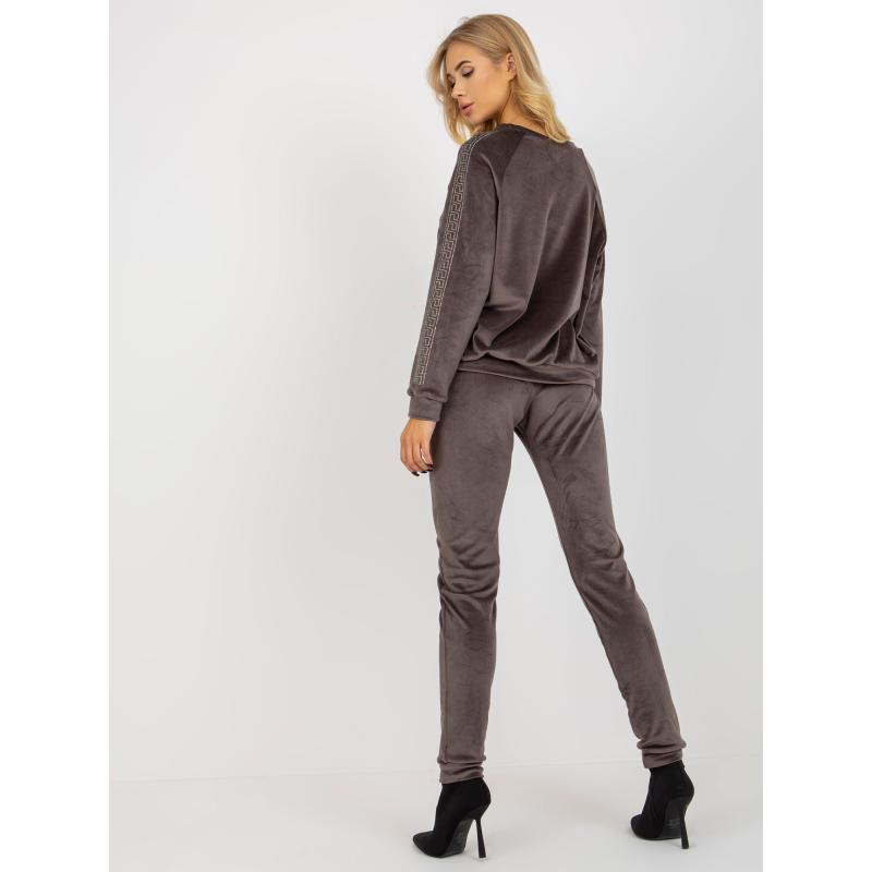 Dámská souprava s aplikací MONORE tmavě šedá 