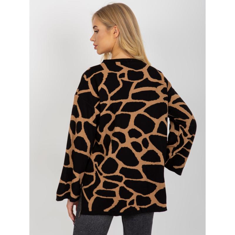 Dámsky sveter AVIANNA hnedo čierny