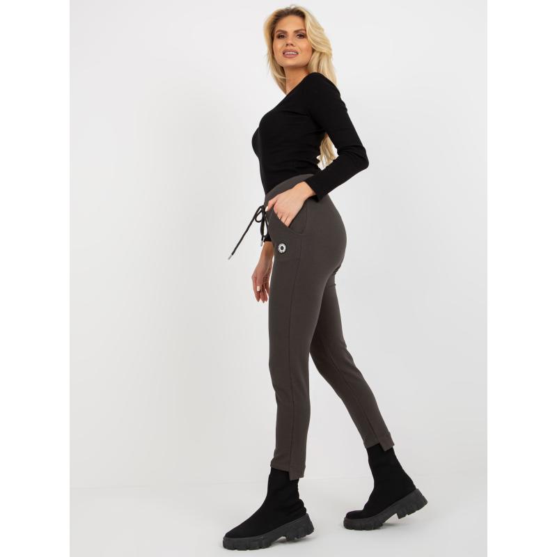 Dámské tepláky s kapsami SAVANNA khaki 