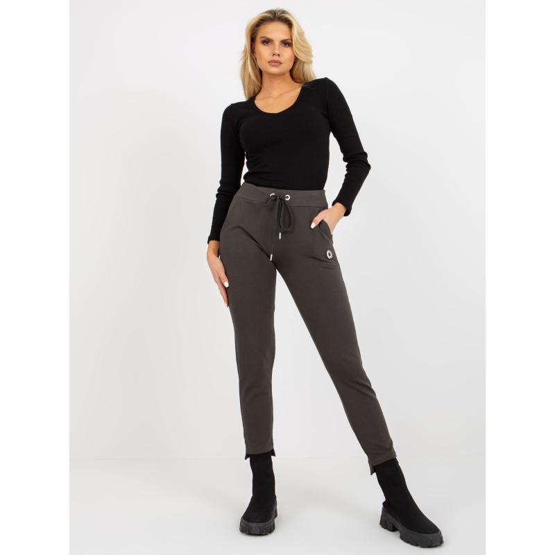 Dámské tepláky s kapsami SAVANNA khaki 