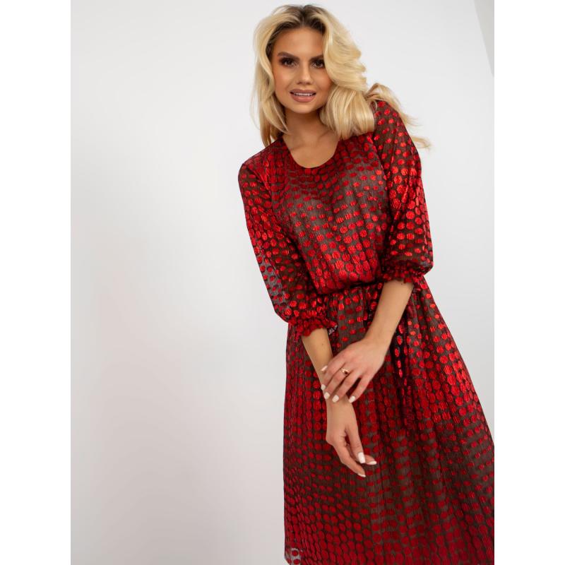 Dámské šaty s páskem MALA červené 