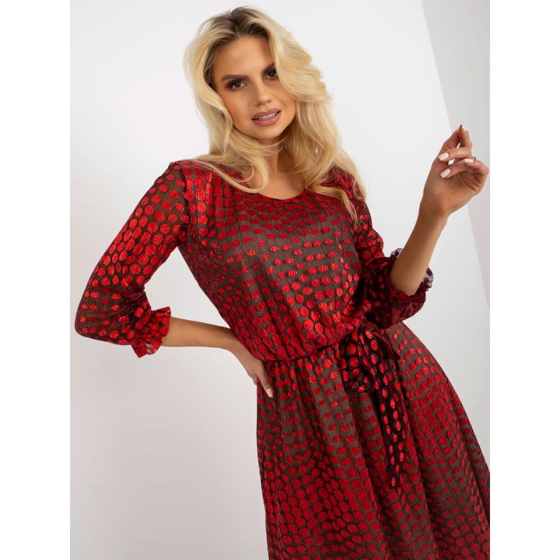 Dámské šaty s páskem MALA červené 