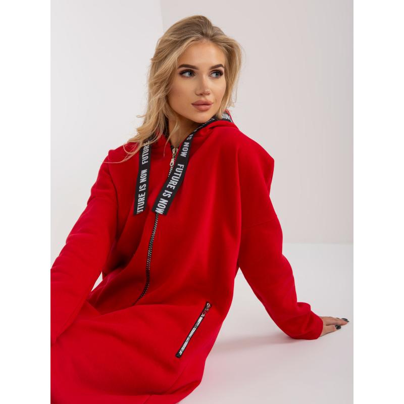 Dámská mikina oversize ELLA červená 