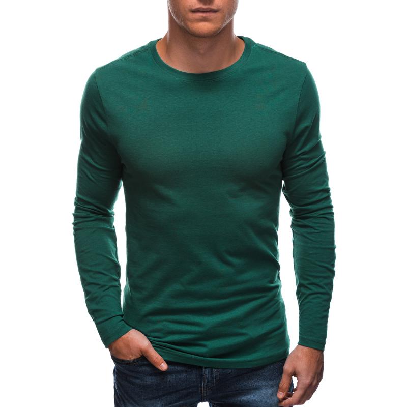 Pánske tričko s dlhým rukávom ENOCH tmavo zelený