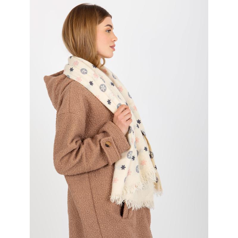 Női nyomtatott sál HANNAH ekrü színű