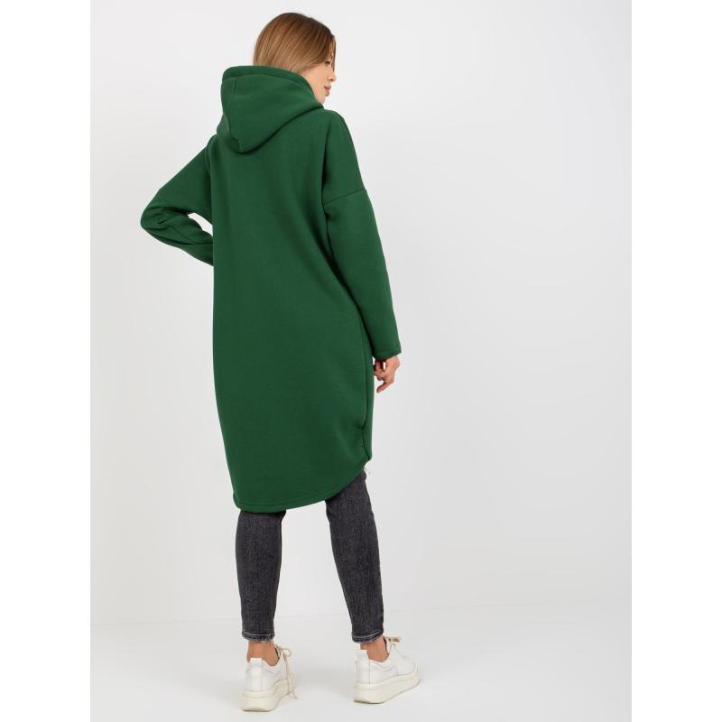 Dámská mikina s kapucí STUNNING tmavě zelená