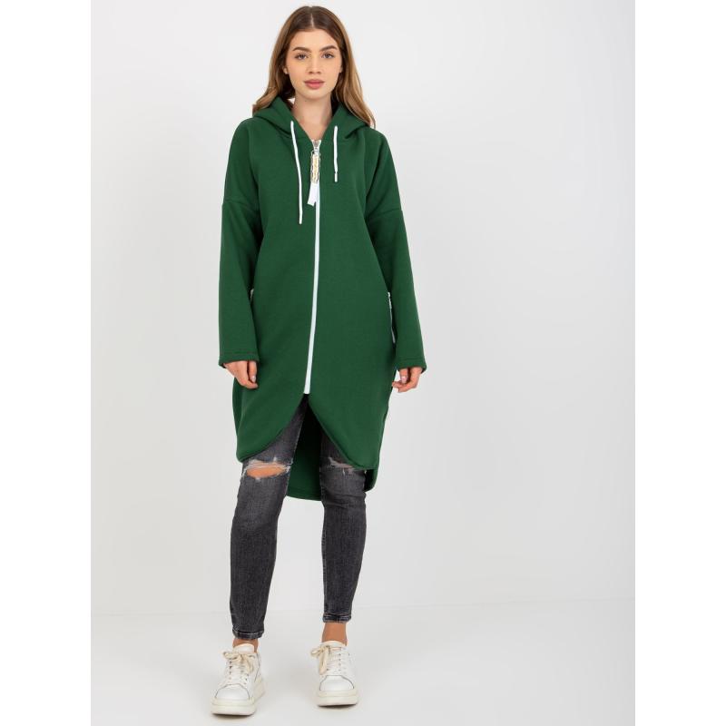Dámská mikina s kapucí STUNNING tmavě zelená