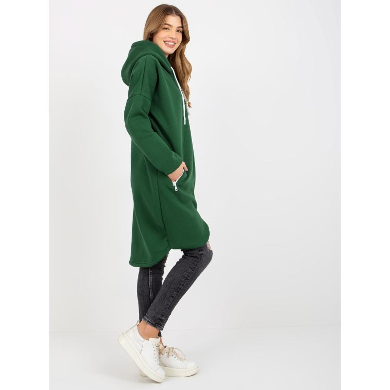 Dámská mikina s kapucí STUNNING tmavě zelená