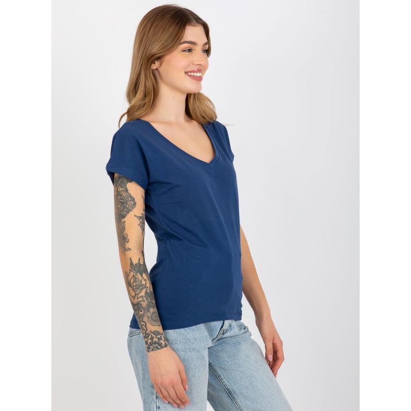 Dámské tričko s výstřihem do V SARAI námořnicky modré
