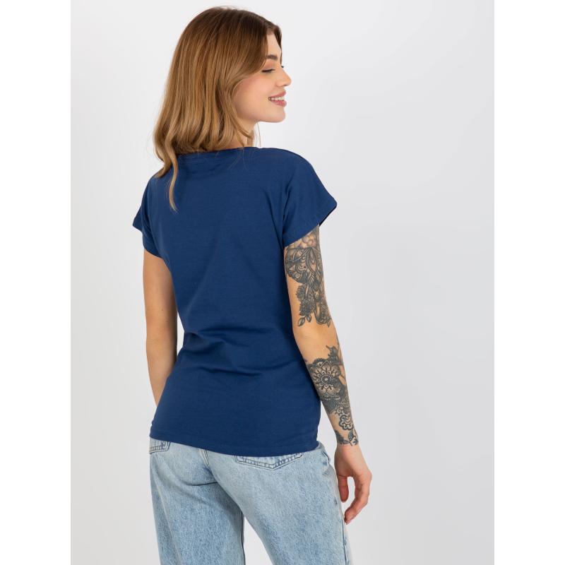 Dámské tričko s výstřihem do V SARAI námořnicky modré