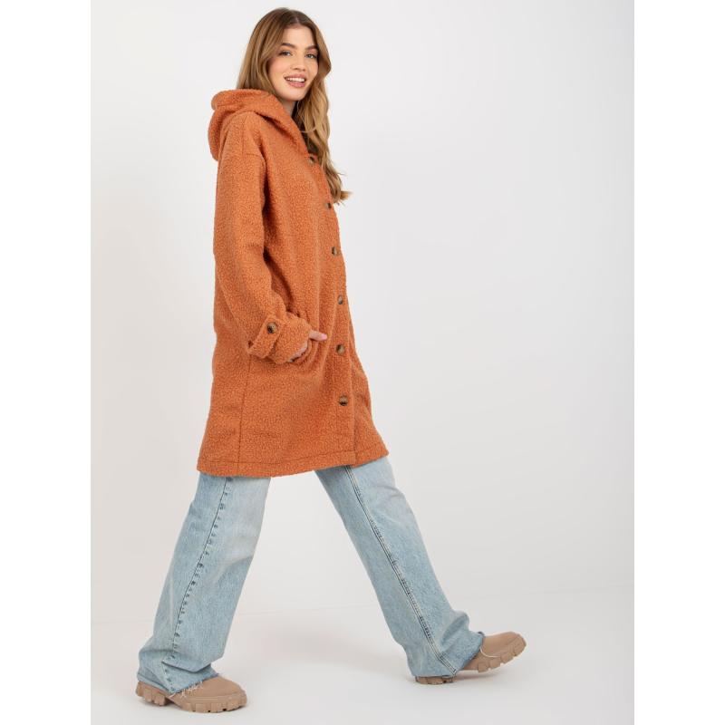Női kapucnis kabát SOFIE sötét narancssárga