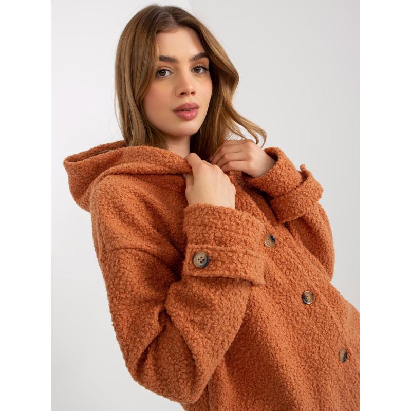 Női kapucnis kabát SOFIE sötét narancssárga