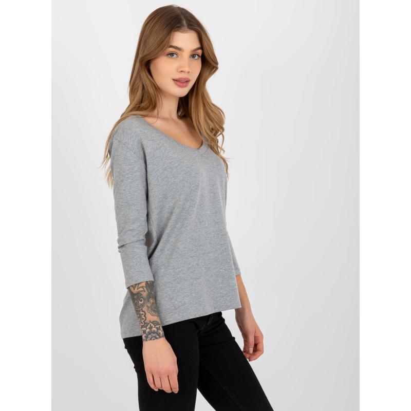 Női V-nyakú blúz CHLOE szürke