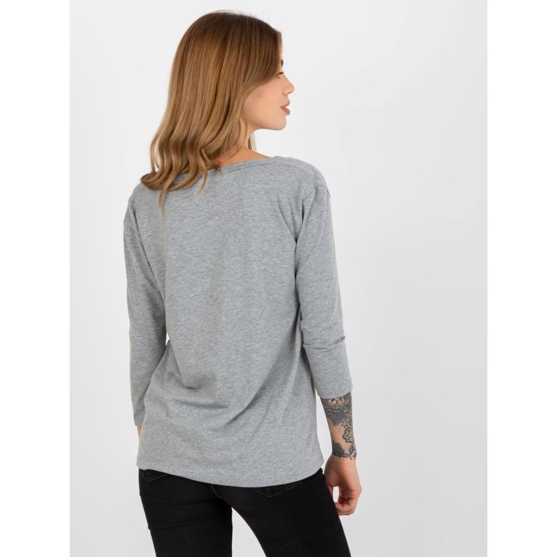 Női V-nyakú blúz CHLOE szürke