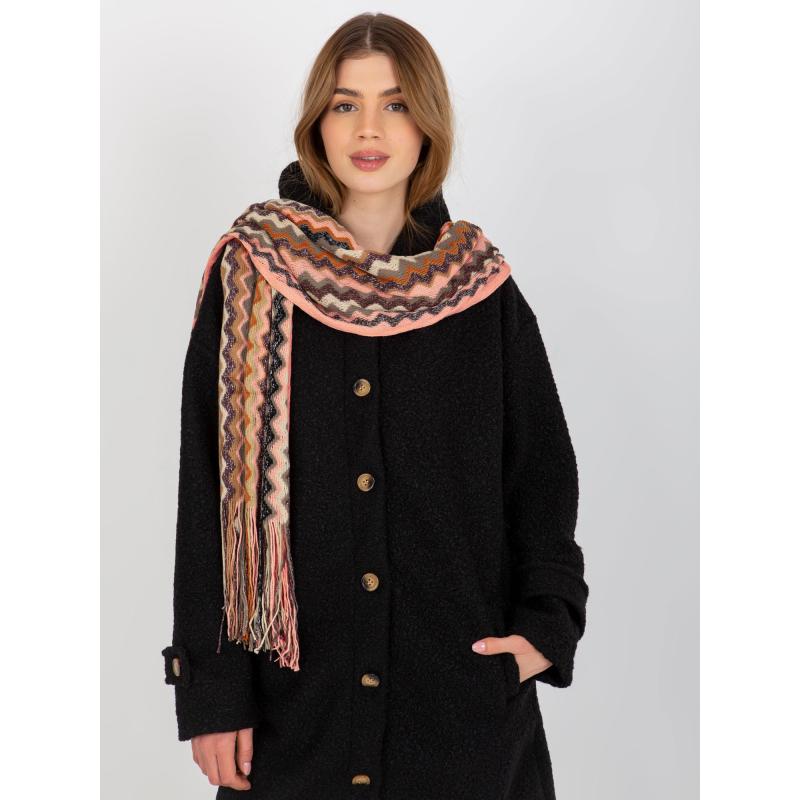 Női mintás sál DARBY világos rózsaszín