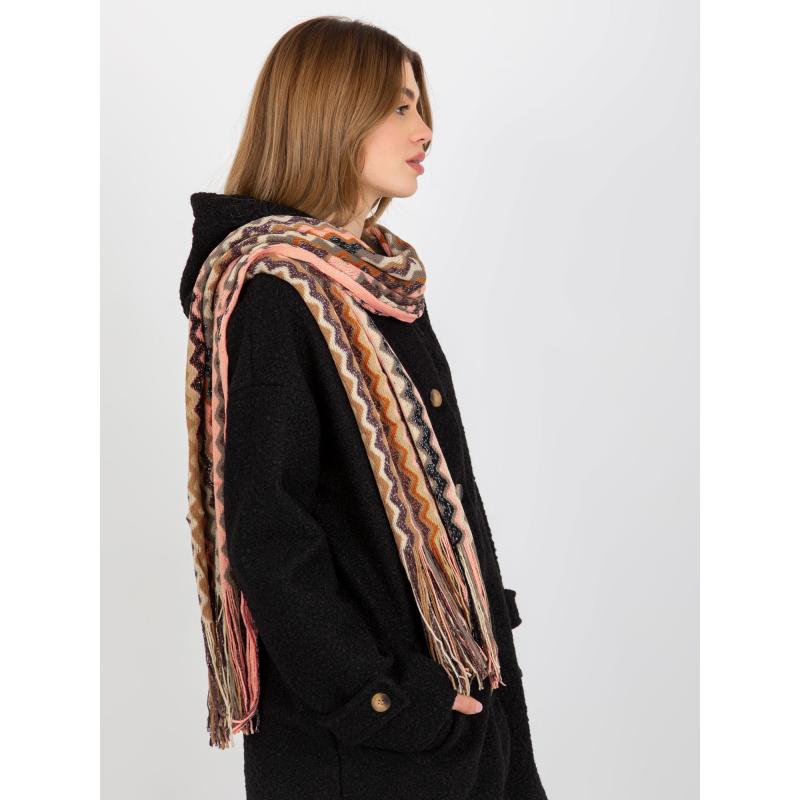 Női mintás sál DARBY világos rózsaszín