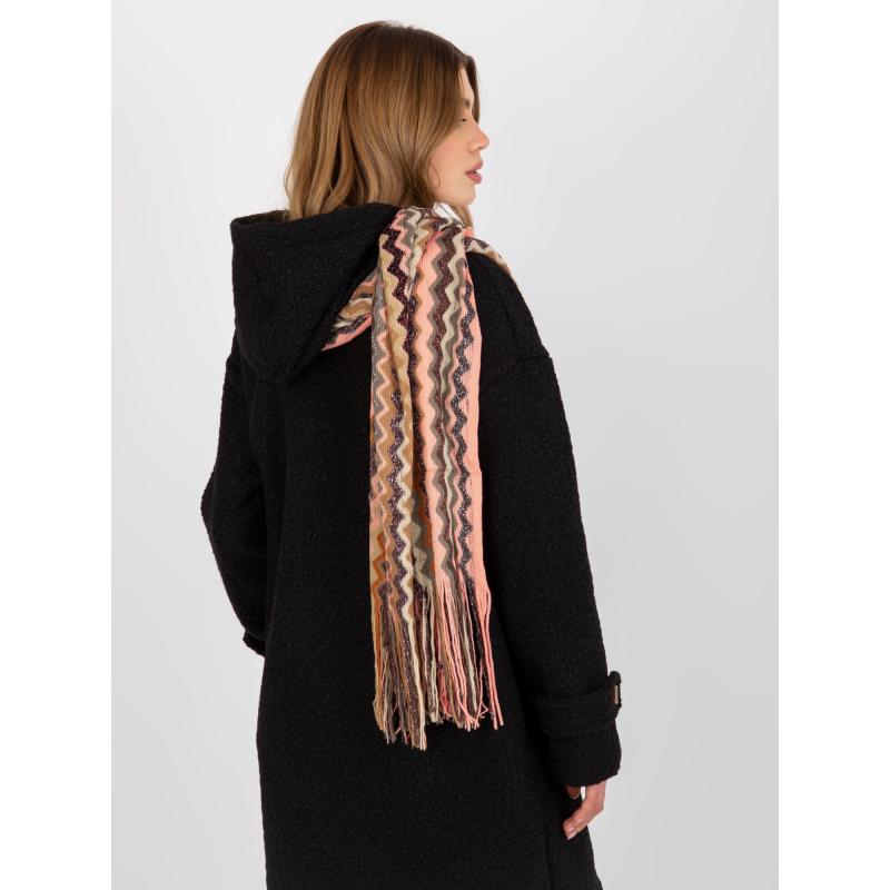 Női mintás sál DARBY világos rózsaszín