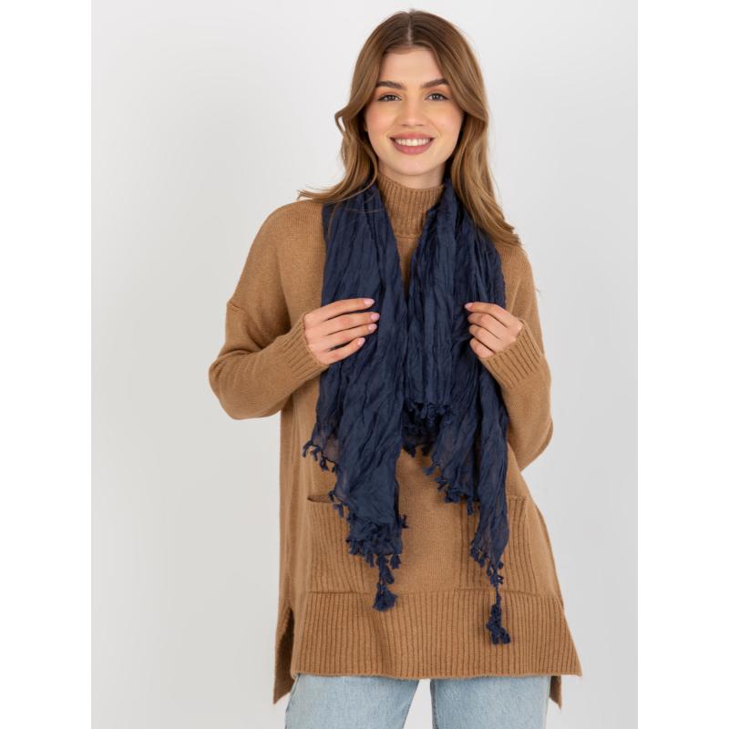 Női sál hajtásokkal MAVIS kék