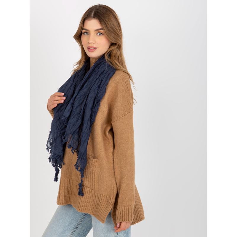 Női sál hajtásokkal MAVIS kék