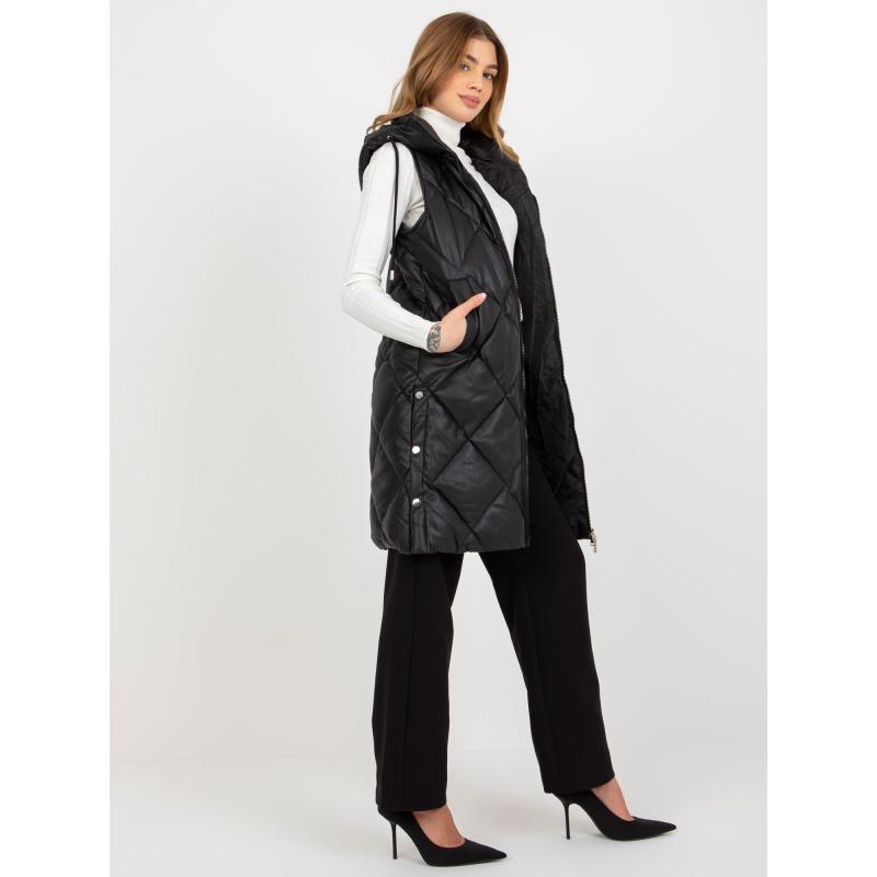 Dámská vesta z ekokůže AFTON černá 