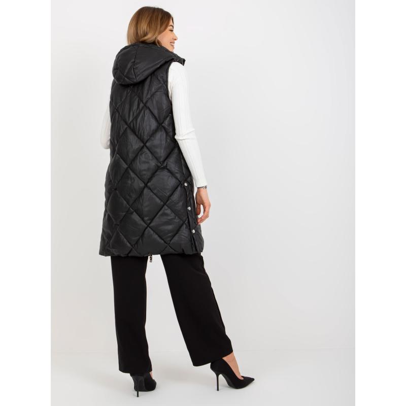 Dámská vesta z ekokůže AFTON černá 