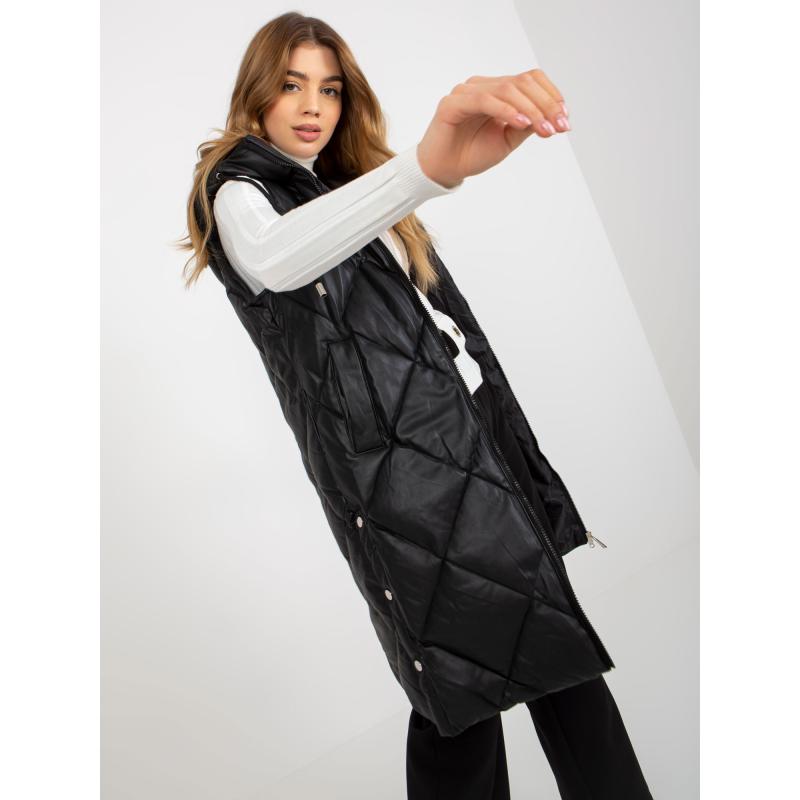 Dámská vesta z ekokůže AFTON černá 