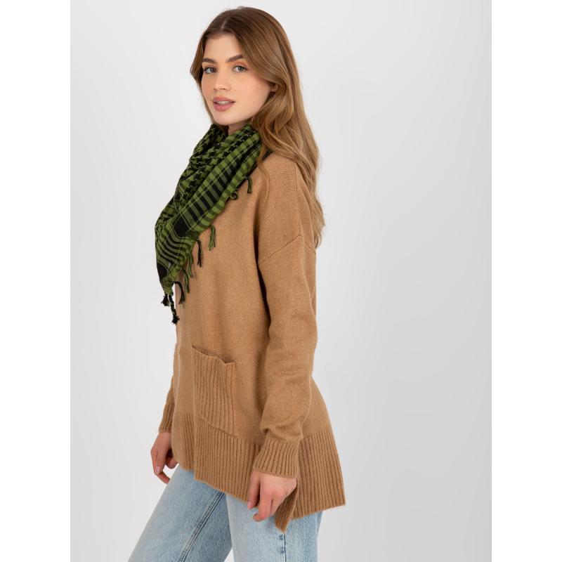 Dámská šála ARAFAT černá a světle zelená 