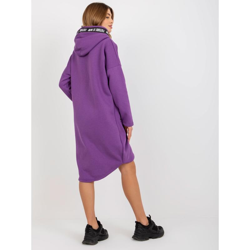 Női kapucnis pulóver POPPY sötétlila