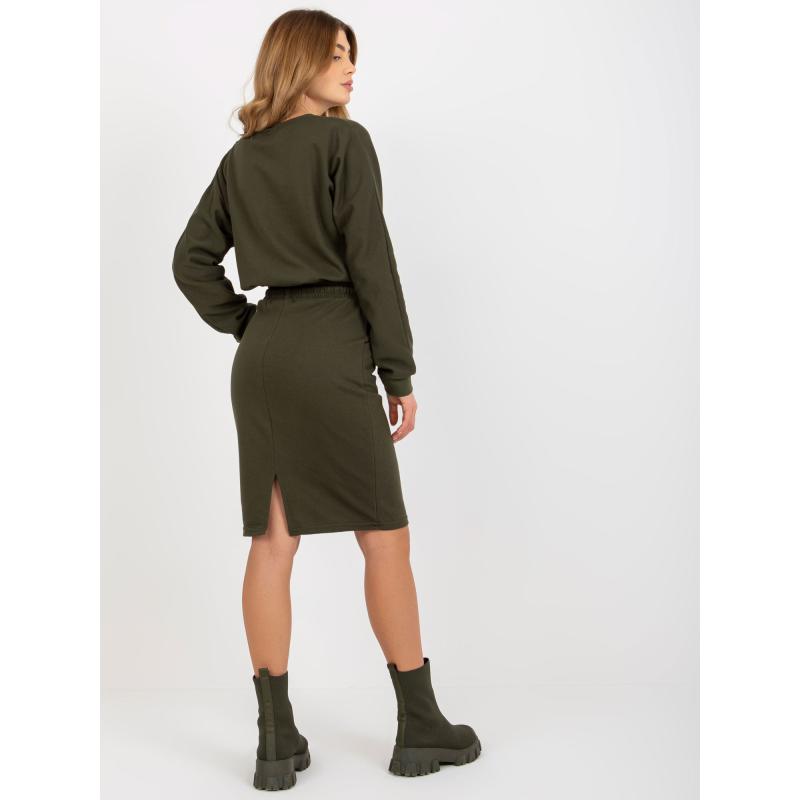 Dámský set s krátkou mikinou OLIVIA khaki  