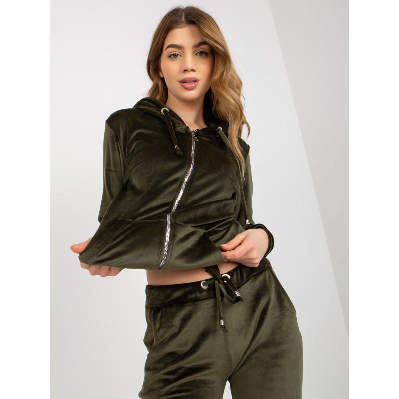 Női szett nadrággal AFIKA khaki színben