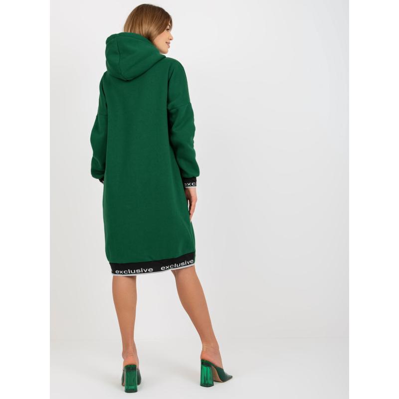 Dámská mikina s kapucí MAYAR tmavě zelená 