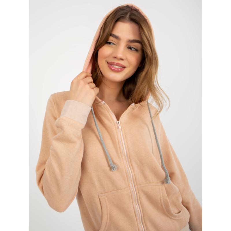 Dámská mikina s kapucí ACTION broskvová