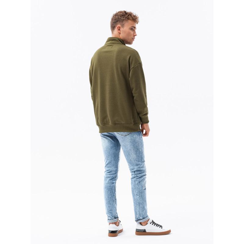 Pánska mikina so stojačikom V1 olivová